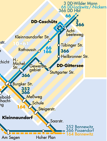 Liniennetzplan von Freital